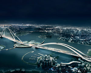 Sheikh Rashid bin Saeed Crossing, a bridge designed by FXFOWLE, will traverse Dubai Creek