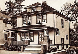 The Fullerton Kit house, as pictured in a 1920s Sears, Roebuck “Modern Homes” catalog.