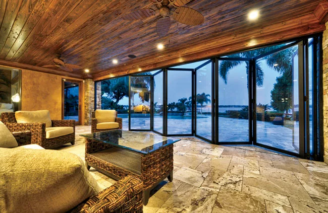 Hurricane-Tough Folding Door System