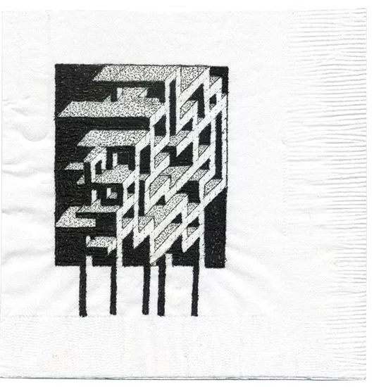 2019 Cocktail Napkin Sketch Contest: Winner, Non-Registered Architect