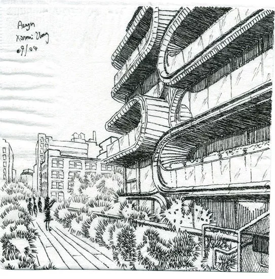 2019 Cocktail Napkin Sketch Contest: Runner-Up, Registered Architect