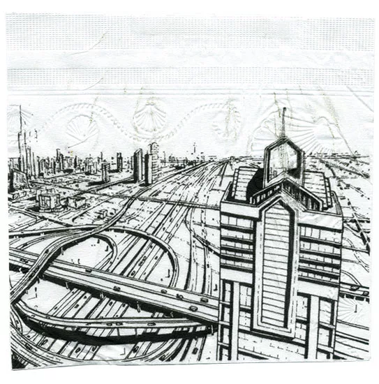 2019 Cocktail Napkin Sketch Contest: Runner-Up, Non-Registered Architect