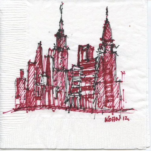 Cocktail Napkin Sketch Contest 2012 Specially Invited Entries