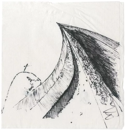 Cocktail Napkin Sketch Contest 2011 Ronchamp