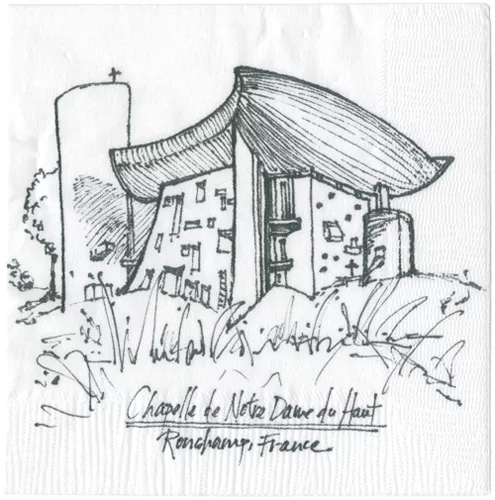 Cocktail Napkin Sketch Contest 2011 Ronchamp