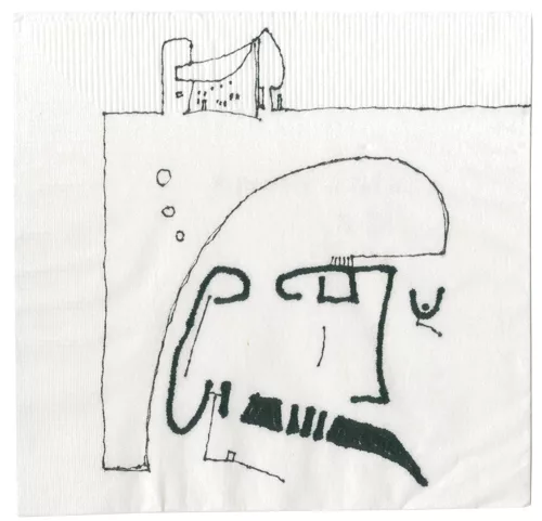 Cocktail Napkin Sketch Contest 2011 Ronchamp