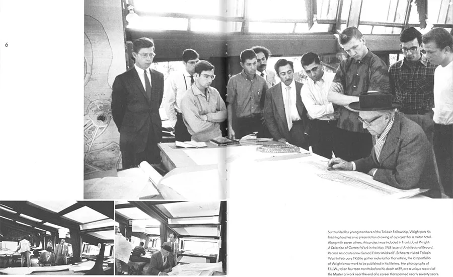 Frank Lloyd Wright at Taliesin West, 1958