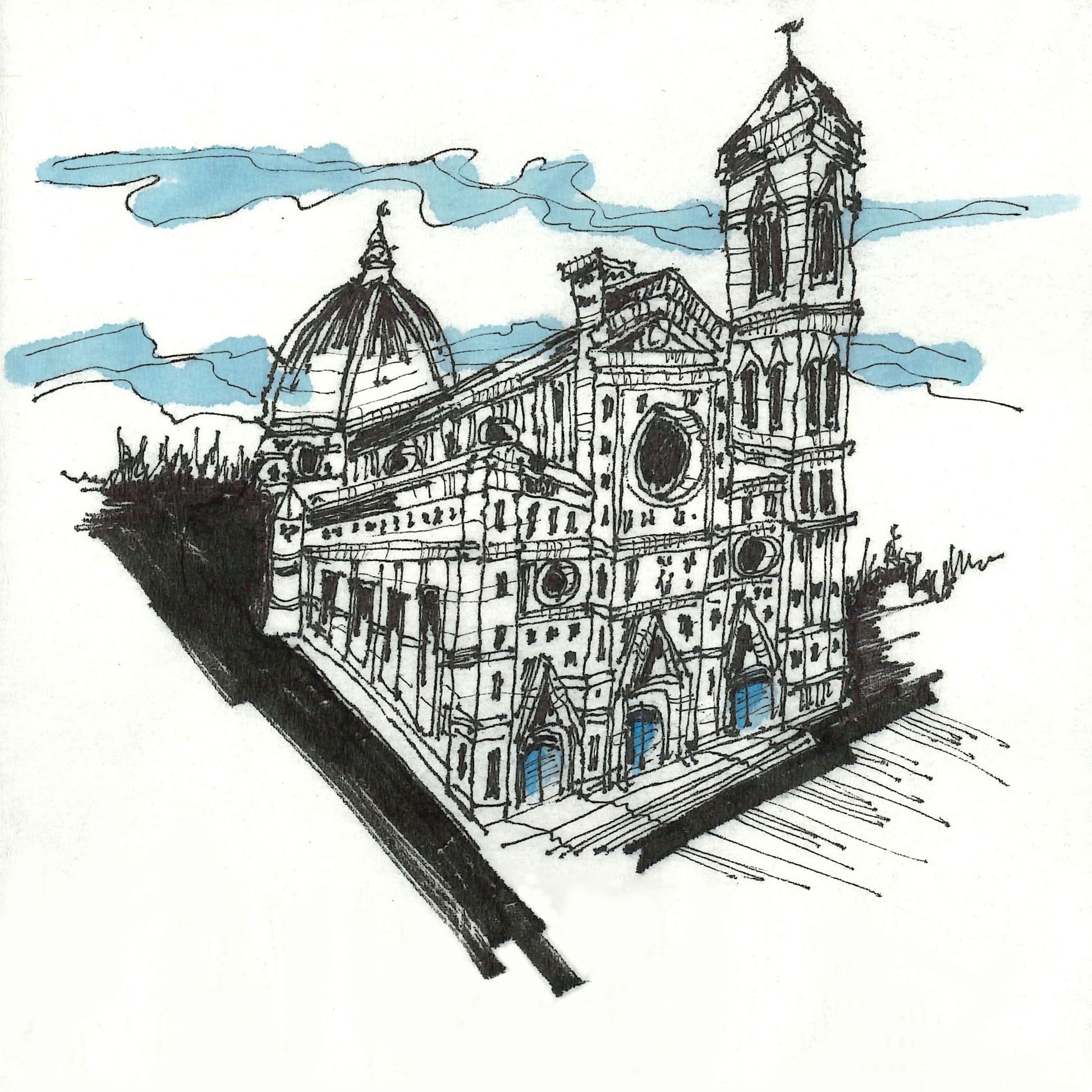 Sketch of the Duomo.