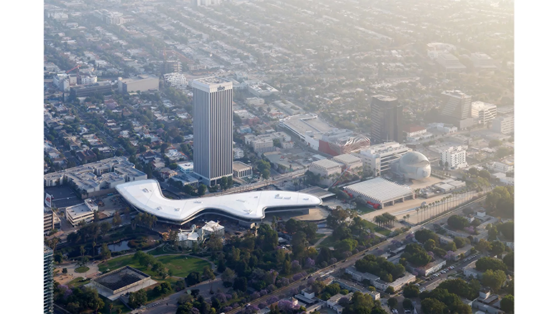 Aerial view of LACMA