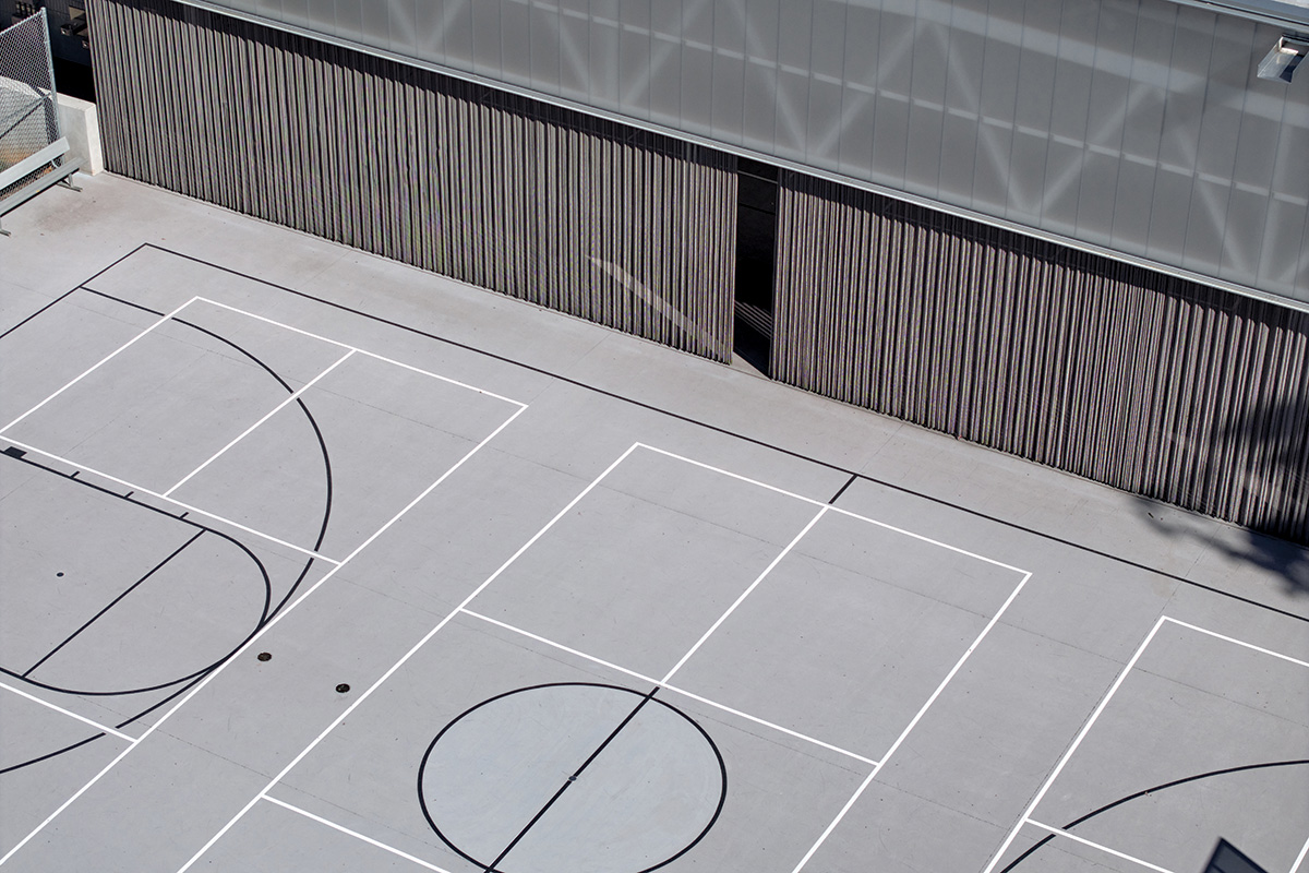 Outdoor court at Baileywick Park.