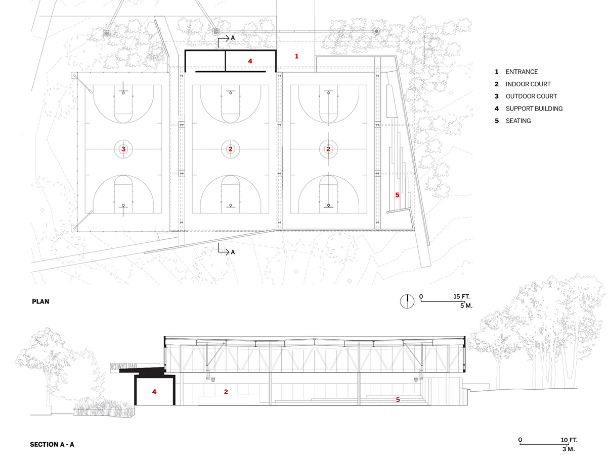 Baileywick Park plan and section drawings.
