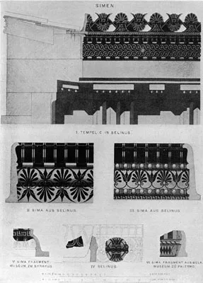 Color alternation of the palmette