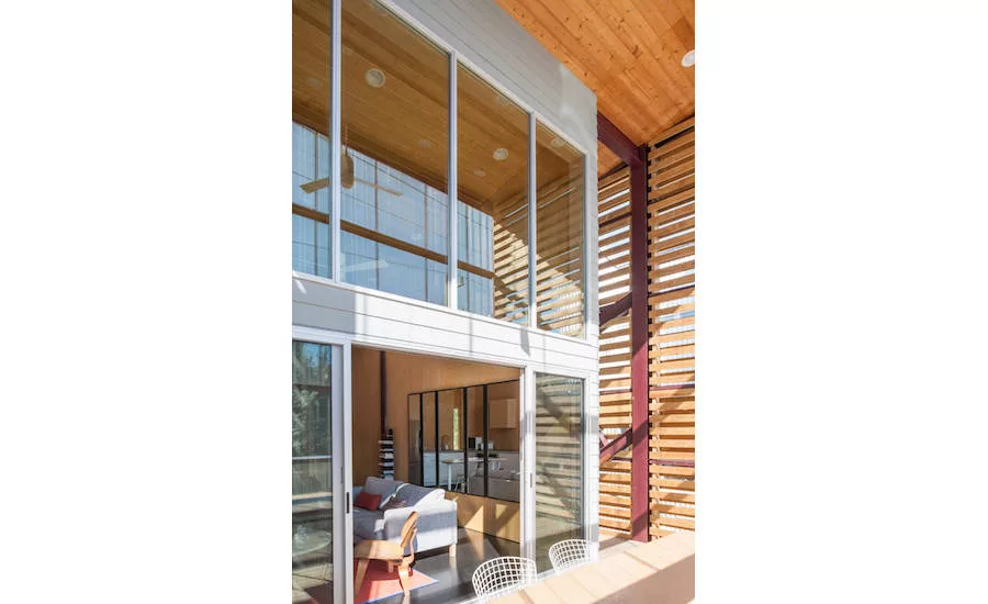 Shotgun Chameleon House sliding glass doors