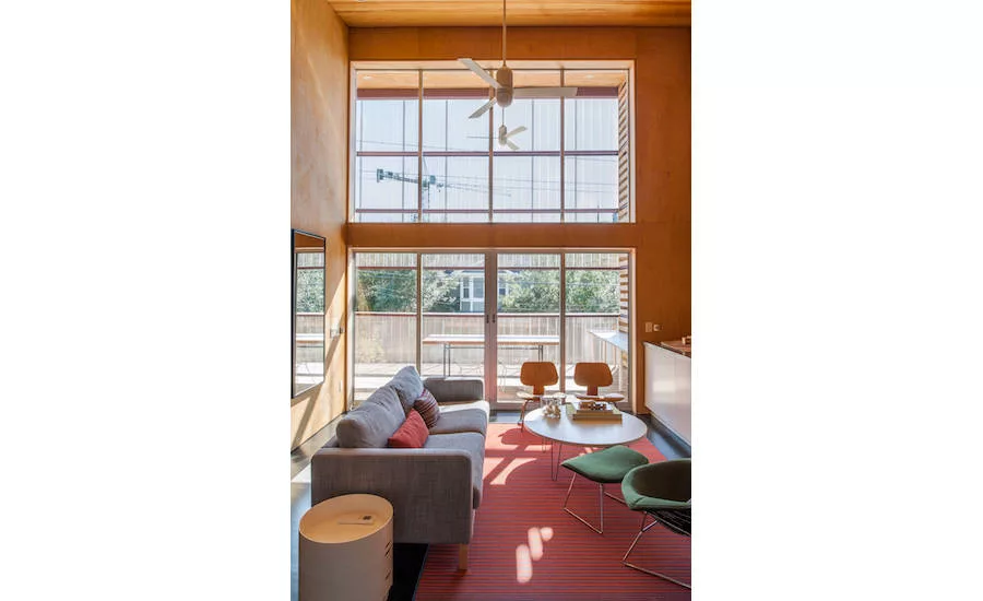 Shotgun Chameleon House double-height ceilings