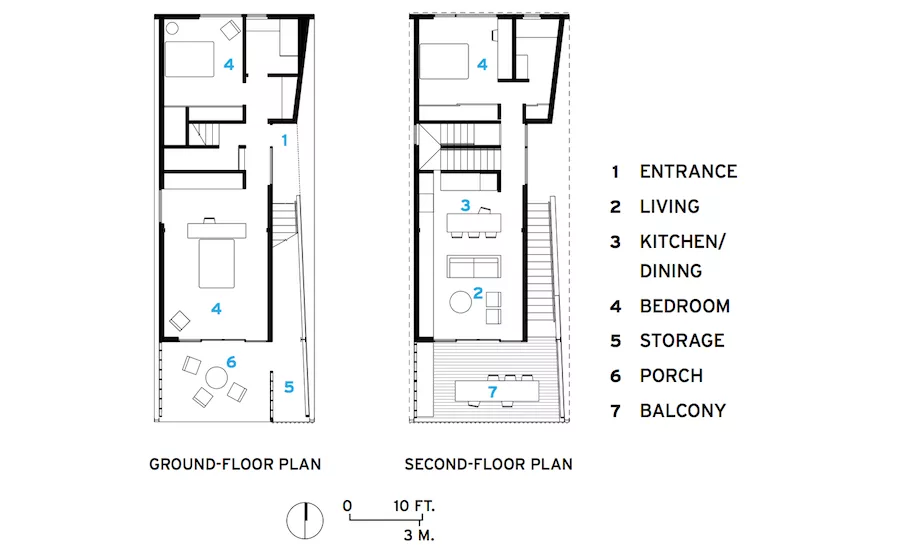 Shotgun Chameleon House floor plans
