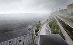 CEU Coastal ResilienceA redesigned Stuyvesant Cove Park will serve as a storm buffer, with landscape features that can survive inundation.  Rendering courtesy Bjarke Ingels Group