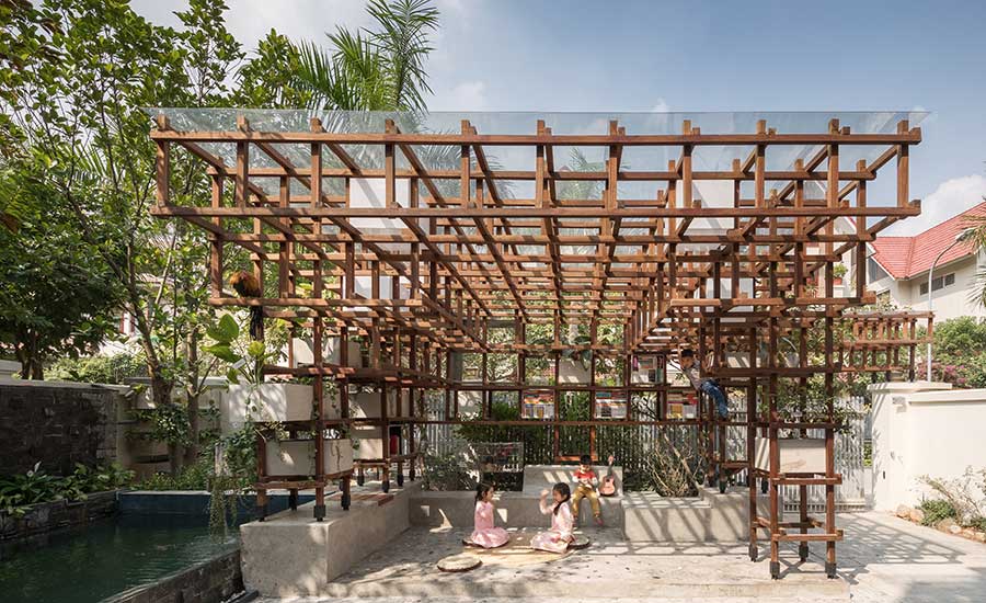 Vườn Ao Chuồng Library by Farming Architects