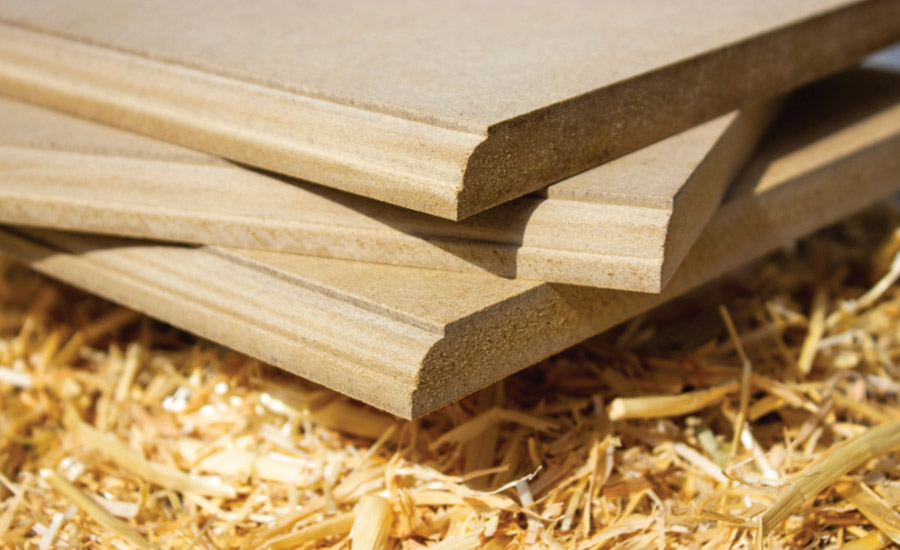 Low-carbon alternative made of rice straw MDF.