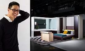 Architect Michael K. Chen (left) designed Micro Living a concept apartment (right) for manufacturer Häfele America.