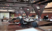 A student works at Taliesin's campus near Spring Green, Wisconsin.