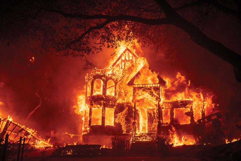 A bed-and-breakfast in St. Helena was one of hundreds of structures in the Northern California counties of Napa and Sonoma destroyed by this season’s Glass Fire.