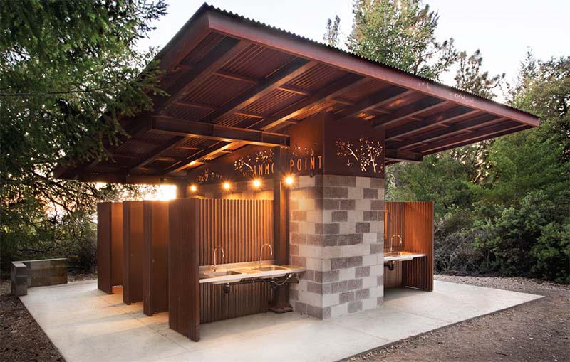 A house nearing completion at the edge of California’s Tahoe National Forest.