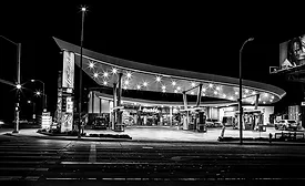 A new iteration of the classic filling station (2009), in Los Angeles, by Kanner Architect.