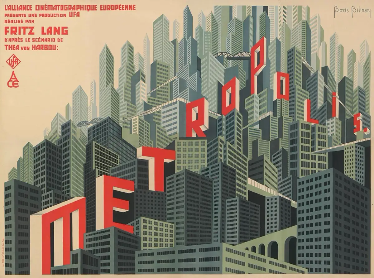 The French poster for the film Metropolis.