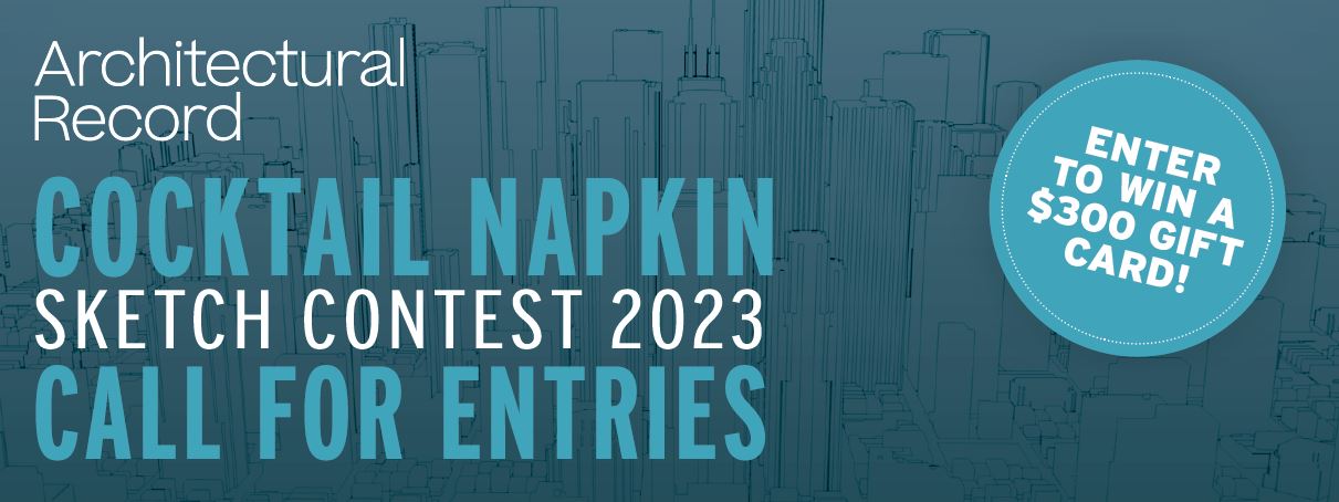 Architectural Record Cocktail Napkin Sketch Contest 2023