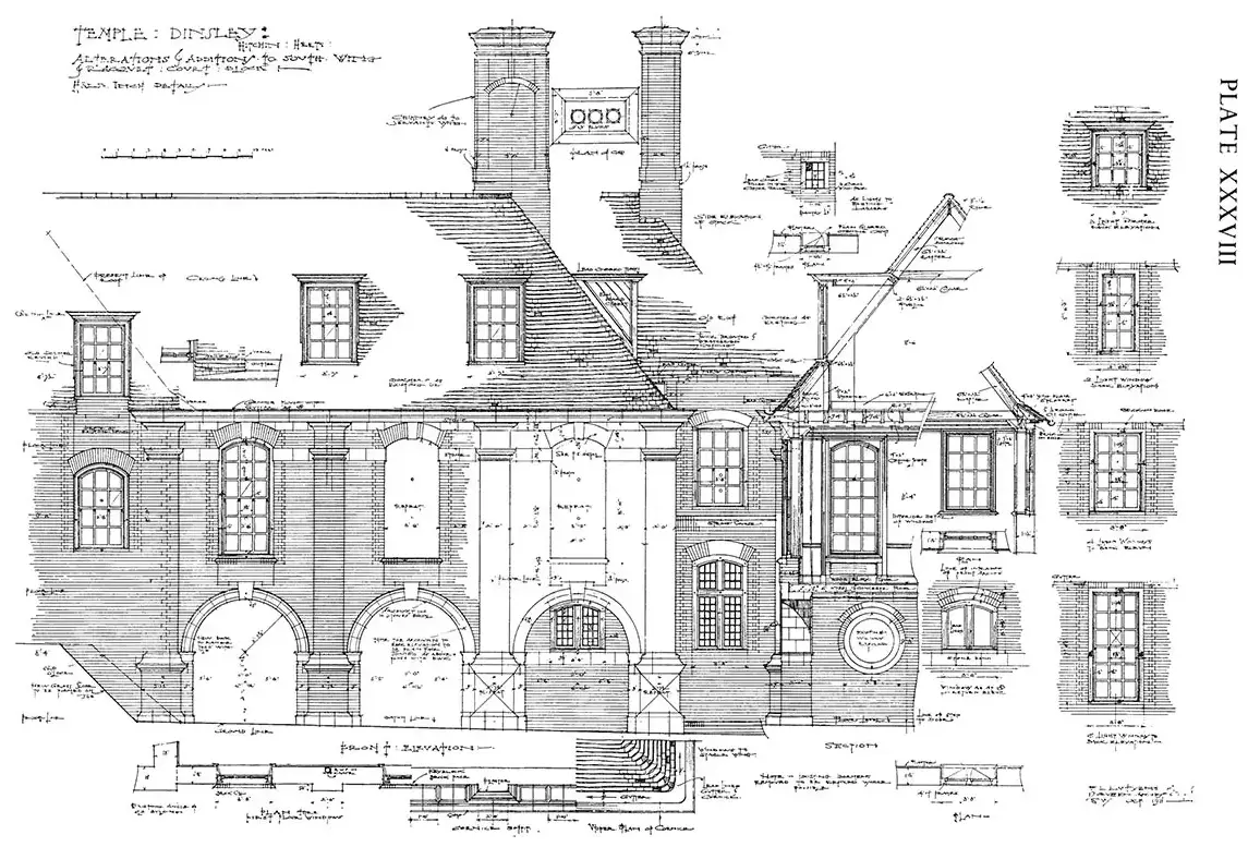 The Architecture of Sir Edwin Lutyens Detailed Plate.