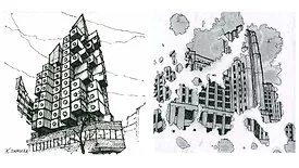 Kyoko Iwasaka and Razan Hadidi's Cocktain Napkin Sketches