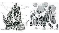 Kyoko Iwasaka and Razan Hadidi's Cocktain Napkin Sketches