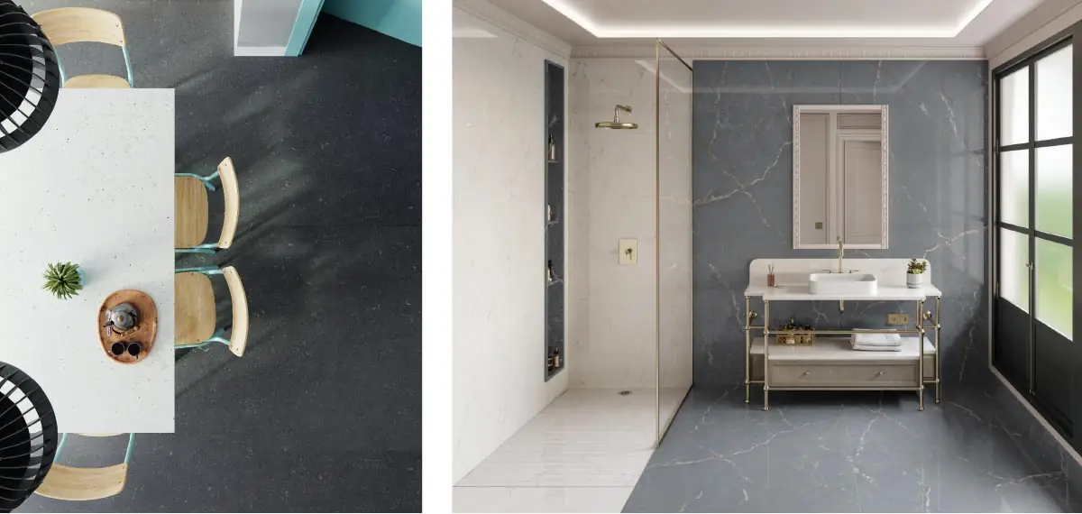 Le Chic and Urban Crush Silestone Surfaces.