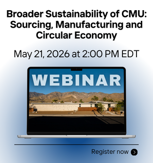Broader Sustainability of CMU - Free Webinar - May 21, 2026