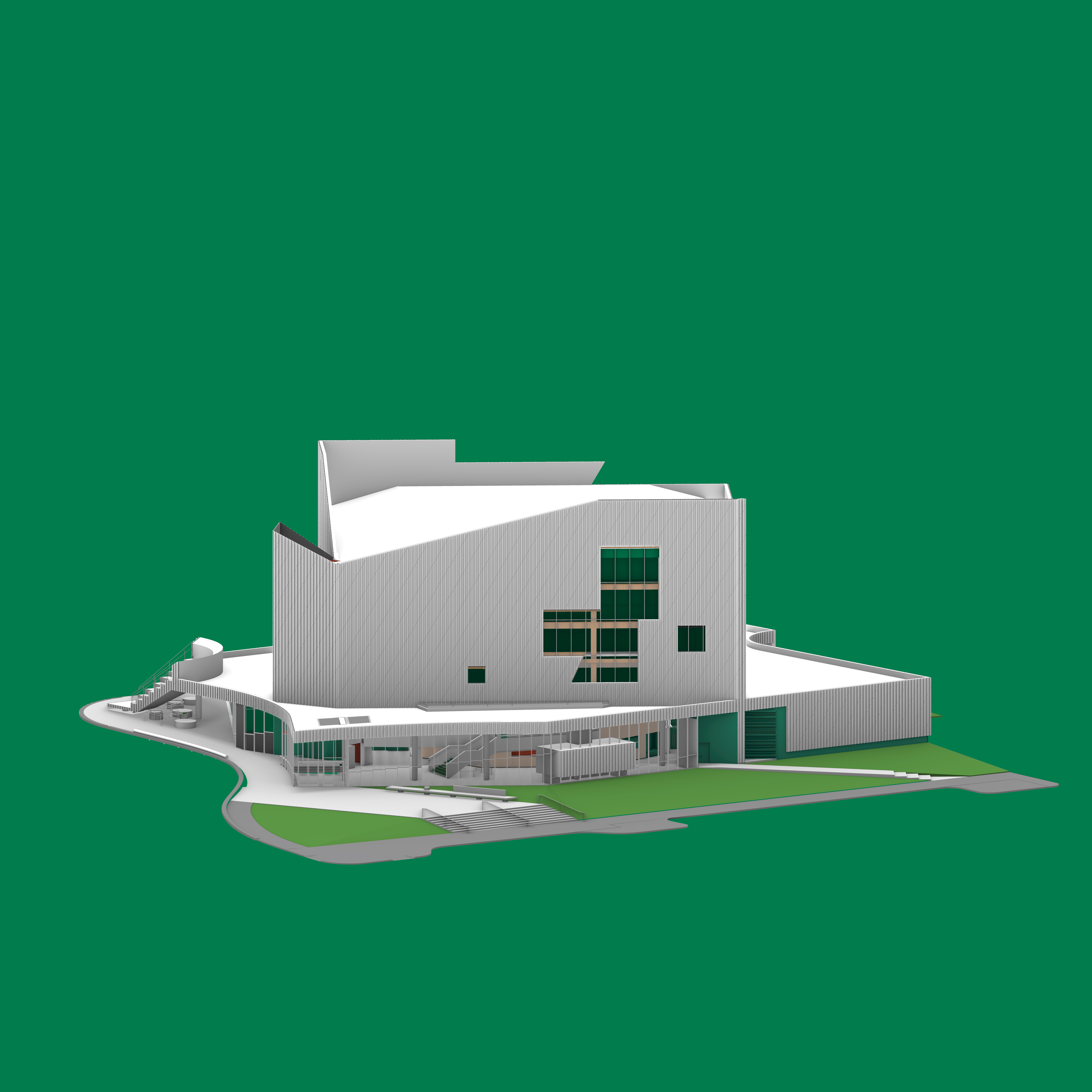 Axonometric Drawing of RIT Performing Arts Center .