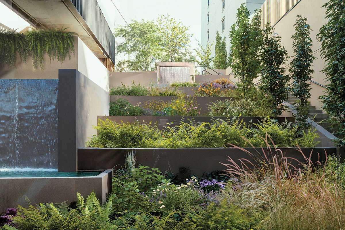 Bergen complex terraced garden