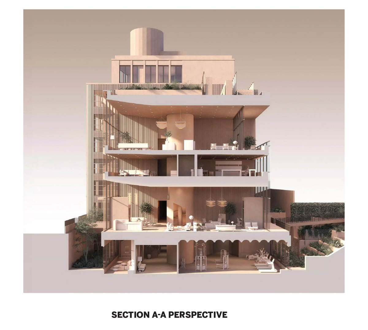 Section A-A perspective
