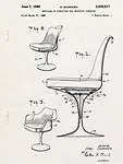 Patent drawing for pedestal chairs
