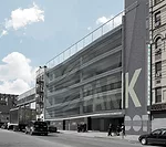 Charged with rehabilitating a municipal parking facility on Manhattan's Lower East Side, the architects draped the structure's east-facing facade in cables made of a lightweight composite metal sheath