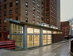 Commissioned by the DDC for a Bronx public housing complex, this community room incorporates generous fenestration to distinguish it from surrounding brick-clad buildings. 