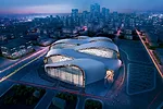As part of its winning bid to design a new stadium for the Minnesota Vikings, HKS produced several preliminary schemes. The client, the Minnesota Sports Facilities Authority, cautions that the final d