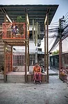Collaborating with local residents and students, Norwegian architects TYIN Tegnestue created Community Lantern in Bangkok's largest informal settlement, Klong Toey. The 980-square-foot des