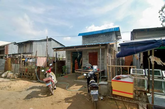 Collective Studio's $2,500 Modified House is one of six types that the firm developed for Trapyan Anchang, a village on the outskirts of Phnom Penh, Cambodia. Every model in the series provide