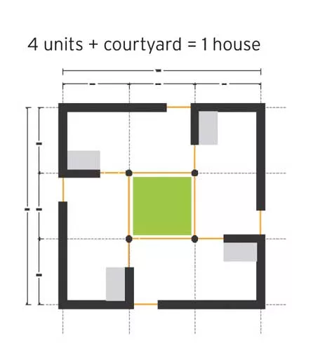 Components of the WikiHouse building system by London based 00:/ can be downloaded and “printed” using a CNC milling device and then assembled. The firm has built five prototypes s