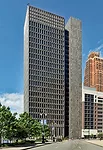 A 1960s-era tower and former bank headquarters, 1001 Woodward is filling up with high-tech companies.