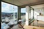 The new facade's expanses of glass provide more daylight and better city views.