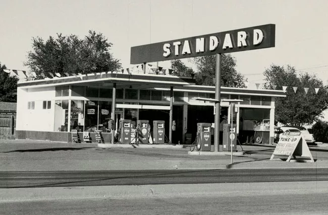 At the Getty, a show of work by Ed Ruscha includes a 1962 photo
