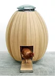 Hatched in response to the backyard chicken-raising fad, Nogg, a compact egg-shaped abode, offers a fresh take on the utilitarian coop. By creating a sculptural, self-contained object, fur