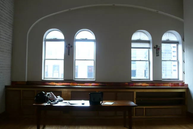 Before photo: South view in East 12th Street apartment