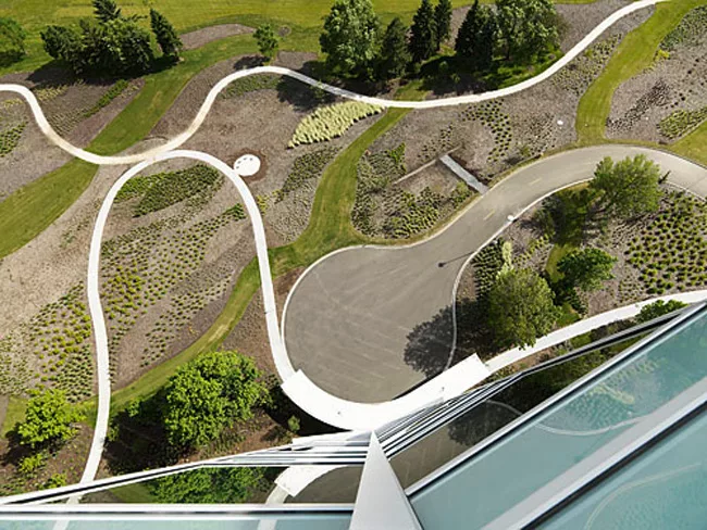 New landscaping by Peter Ebner on the south side of Building 220.